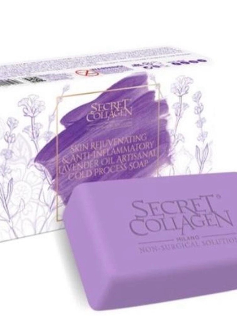 SECRET COLLAGEN LAVENDER SKIN REJUVENATING-ANTI-INFLAMMATORY FREE 3PC FACIAL SET